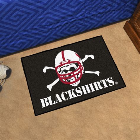 University Of Nebraska Blackshirts Starter Doormat 19x30