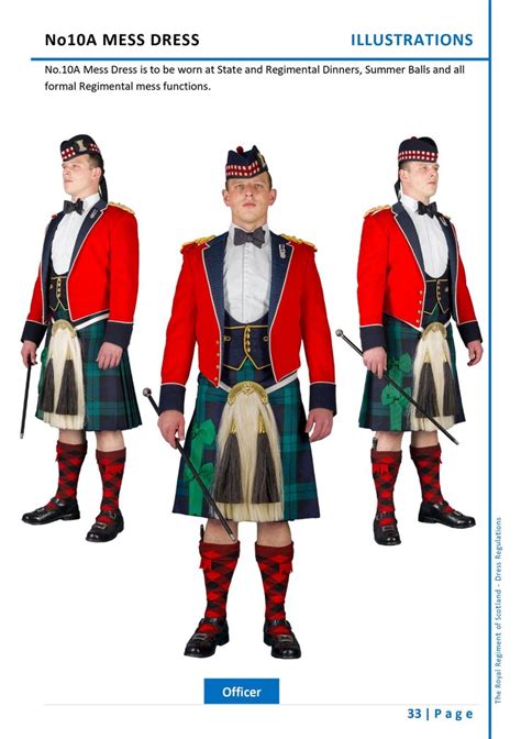 Scots No10a Mess Dress Officer British Army Uniform
