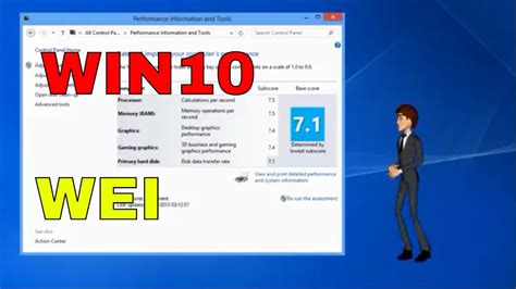 How To Display Windows Experience Index Wei On Win10 Youtube