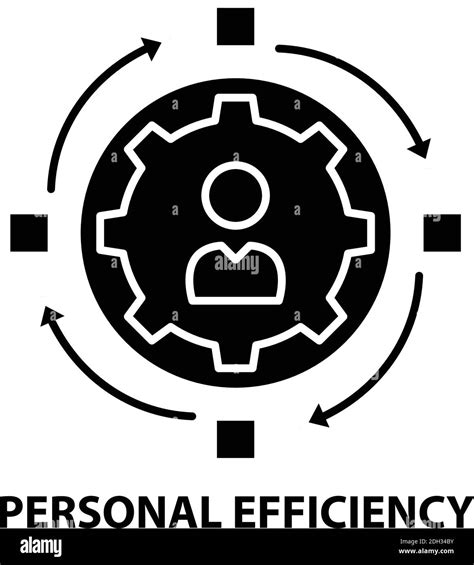 Personal Efficiency Icon Black Vector Sign With Editable Strokes