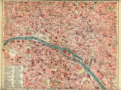 1898 Antique Map Paris France Paris Topographic Map Old Map Etsy