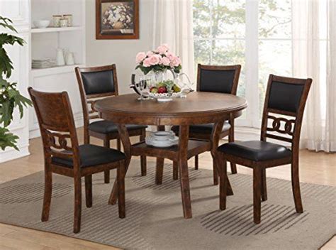 New Classic Furniture Gia 5 Piece Round Dining Set With 1 Dining Table