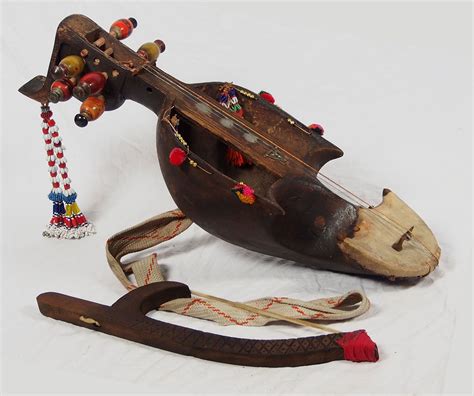 Antique Traditional Folk Musical Instrument Afghanistan Ghichak Sarinda