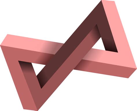 Digital Art Hourglasses Optical Illusion Simple Penrose Triangle