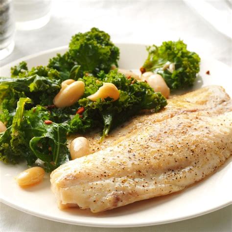 It's cheap, versatile, and easy to cook. Garlic Tilapia with Spicy Kale | Recipe | Mediterranean diet recipes, Diabetic friendly dinner ...