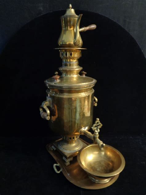 Sold Price Antique Russian Imperial Brass Samovar 1899 Invalid Date Pdt