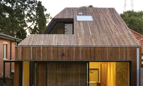 Timber Clad Cut Away Roof House In Sydney Puts A Modern Spin On