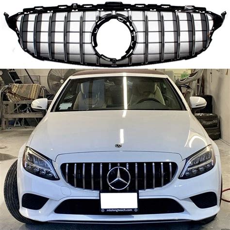 Buy 2019 2020 W205 Gt R Style Front Grille For Mercedes Benz C Class
