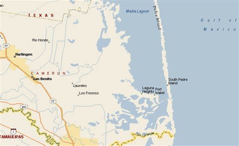 Printable Map Of South Padre Island