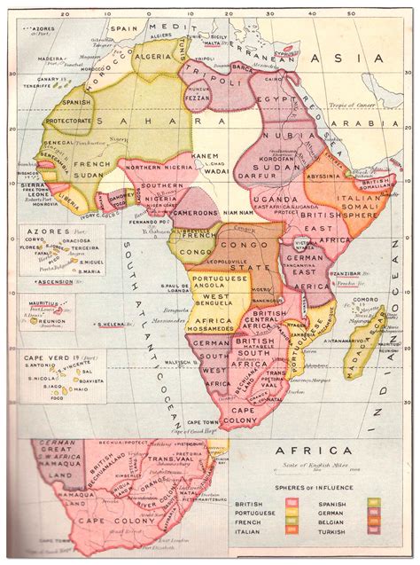 An Old Map Shows Africa And Other Countries