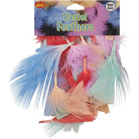 Dala Pastel Feathers 50 Pack Hobby And Craft Accessories Hobbies