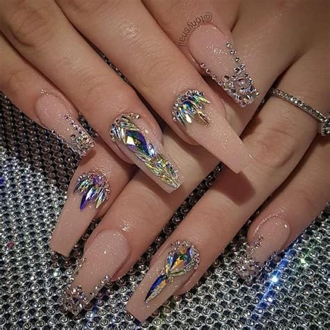 Pin By Melanie On Claws Gem Nails Nails Design With Rhinestones