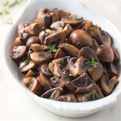 Low Carb Sauteed Mushrooms in Butter and Thyme - Low Carb Maven