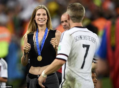 Bastian schweinsteiger was born on august 1, 1984 in kolbermoor, bavaria, west germany. Germany WAGs congratulate their men after winning World ...