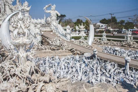 The white temple is arguably one of the most bizarre temples in thailand, and is a vision of pure white— go figure. White Temple, Chiang Rai - Living in Another Language