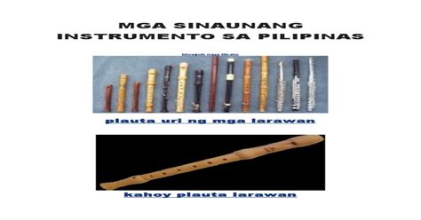 Mga Sinaunang Instrumento Sa Pilipinasdocx