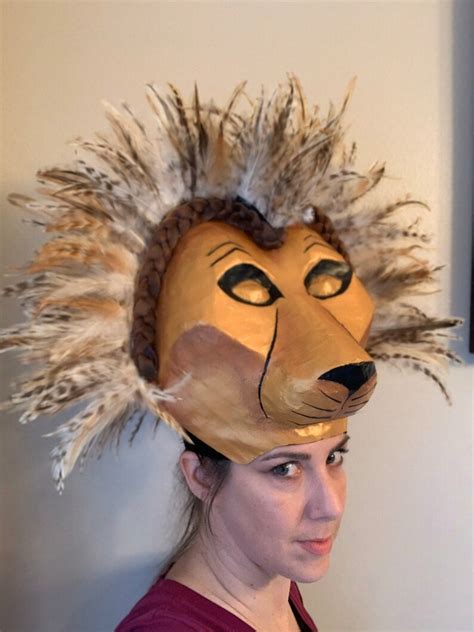 Simba Headdress Lion King Headdress Simba Mask Mufasa Mask Etsy