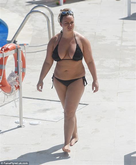 Chanelle Hayes Displays Her Fuller Figure As She Soaks Up The Sun On