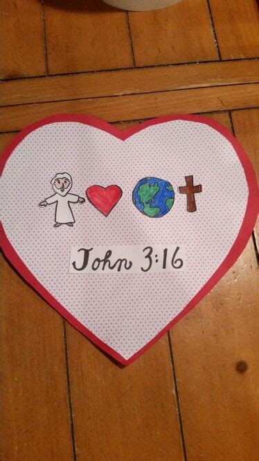 John 316 Bible Valentine Craft By Let Sunday School Crafts For Kids