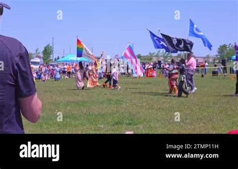 Display Of Flags At Two Spirits Pow Wow Iroquois Confederacy Pride Flag 2 Spirited Symbol