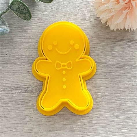 gingerbread man cookie cutter and stamp set ebay