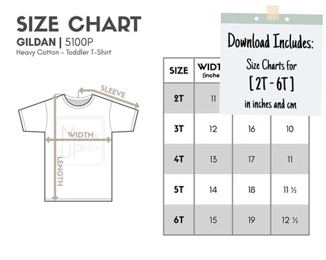 Gildan 5100p Toddler T Shirt Size Chart Inchescm Digital Size Chart
