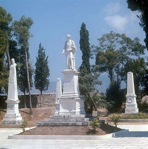 George Lord Byron Statue Herves Park Missolonghi Greece
