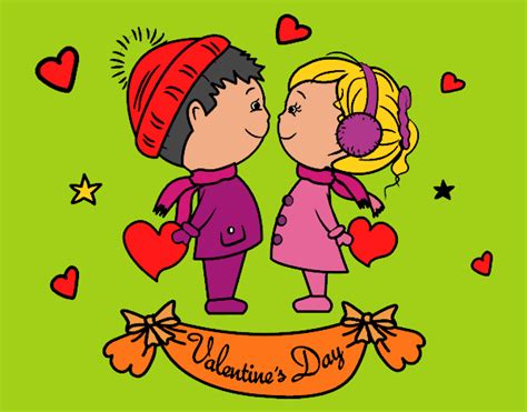 Dibujo de el dia de san valentin para niños pintado por en Dibujos net el día a las