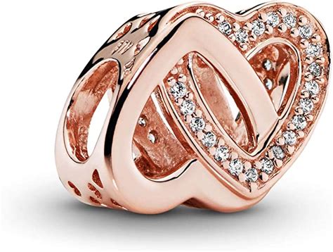 Amazon Com Pandora Jewelry Entwined Hearts Cubic Zirconia Charm In