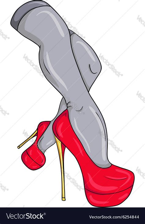 Sexy Female Legs In Red Shoes Royalty Free Vector Image