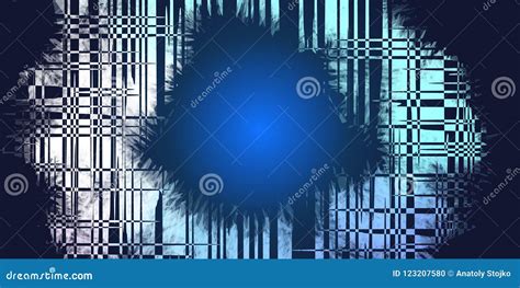 Abstract Background With Chaotic Blue Lines Vector Illustration Stock