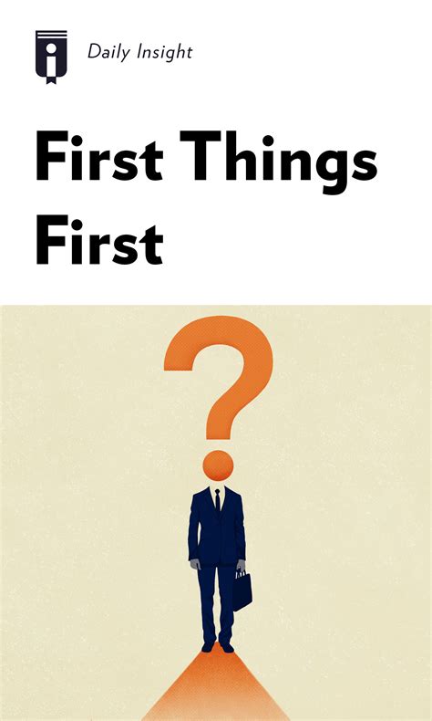 First Things First By Instaread Insights Instaread