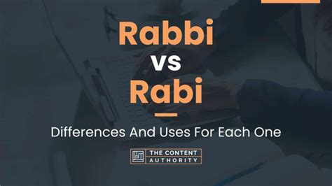 Rabbi Vs Rabi Differences And Uses For Each One