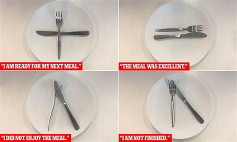 What Does Your Cutlery Say About You How Positioning A Knife And Fork On A Plate Tells