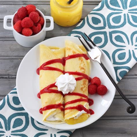 Lemon And Raspberry Crepes Cooking On The Front Burner