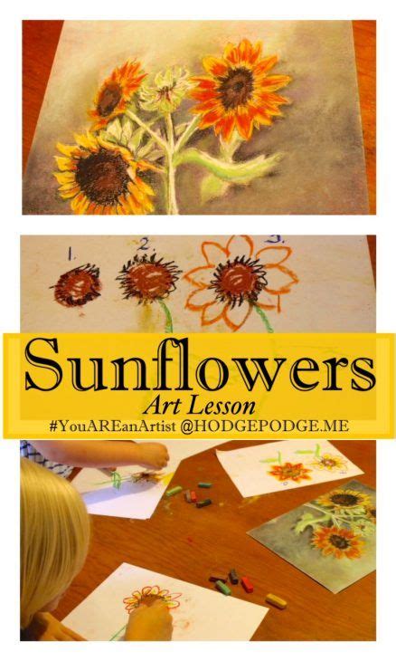 Sunflowers A Pastels Tutorial Sunflower Art Homeschool Art Chalk
