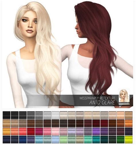 Miss Paraply Anto Glare Solids • Sims 4 Downloads Sims Hair Hair