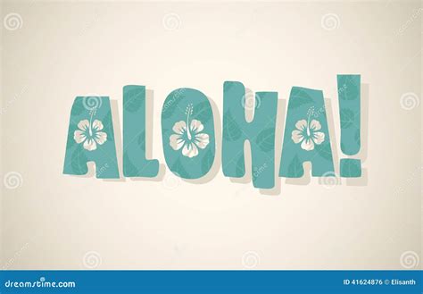 Vector Aloha Word In Retro Colors Stock Vector Image