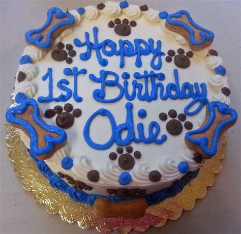 Dog Cake 6″ Dog Birthday Cake Wbones Happy Dog Barkery