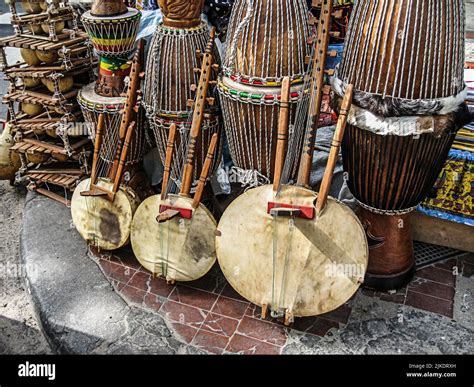 Musical Instruments Dakar Senegal Stock Photo Alamy