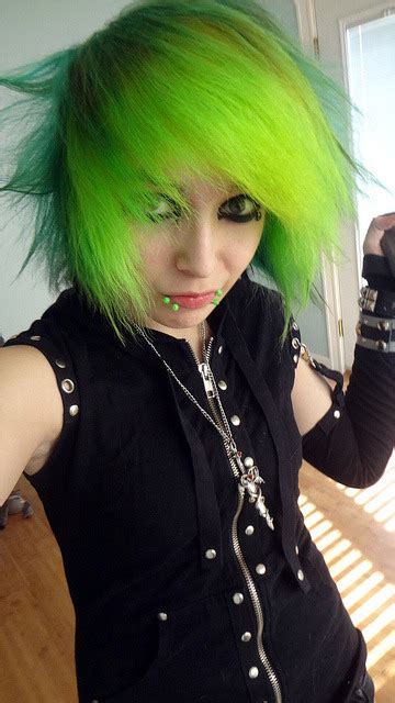 See more ideas about black hair green eyes, green eyes, black hair. lime green hair on Tumblr