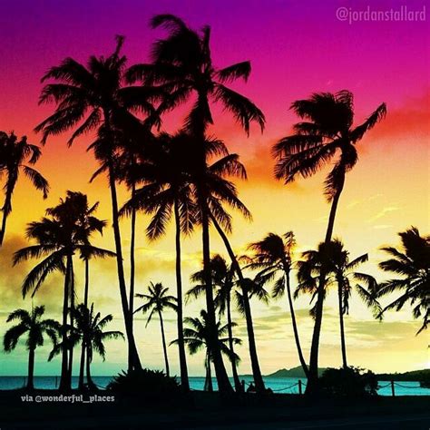 Honolulu Sunset Hawaii 💖💜💛💚 Picture By Jordanstallard Good Night All