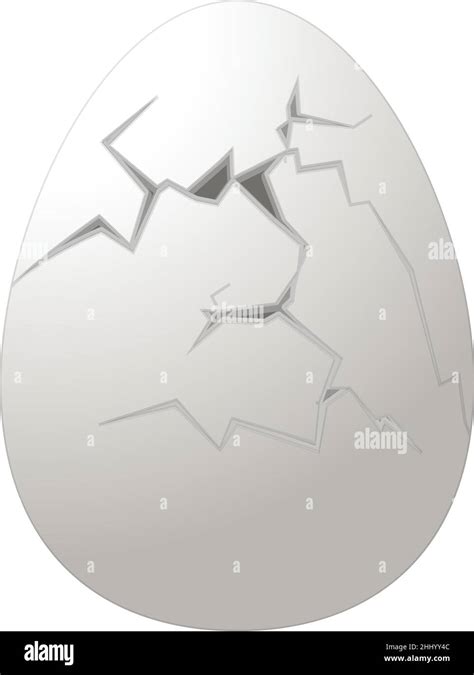 Cracked Egg Icon Cartoon Vector Broken Eggshell Stock Vector Image