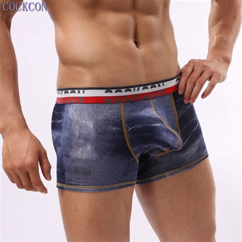 Cockcon Sexy Underwear Men Classic Printed Spandex Underpants Mens Underwear Boxers Shorts Brand
