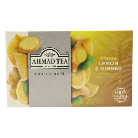 Ahmad Tea Bag Lemon And Ginger 20pcs Speciality Tea Lulu Oman