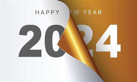 Happy New Year 2024 Greeting Card Design Template End Of 2023 And