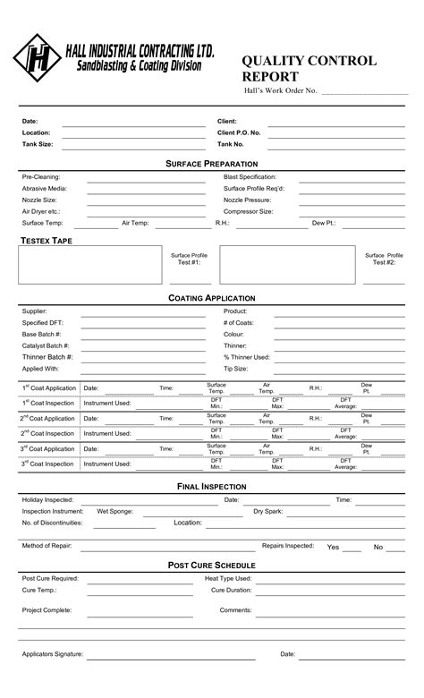 Quality Control Form Template Inspirational Sample Control Plan