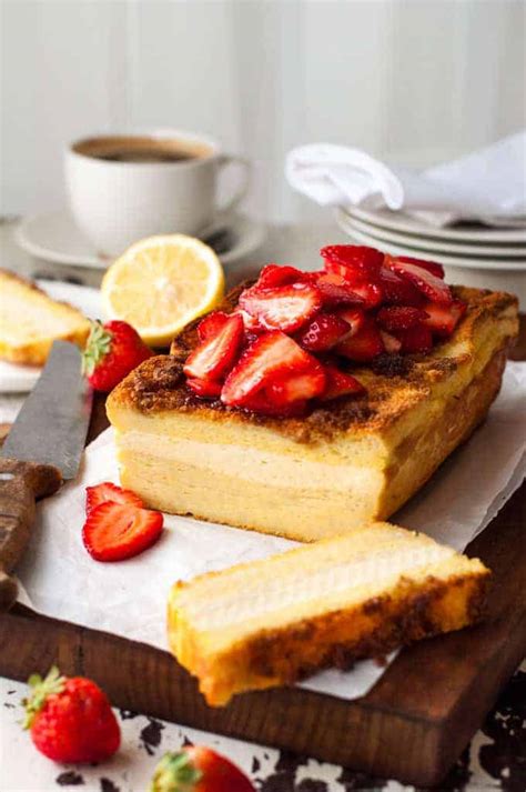 Cream Cheese Filled French Toast Loaf Recipetin Eats
