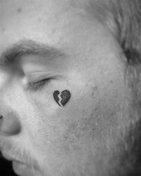 Broken Heart Tattoo Face