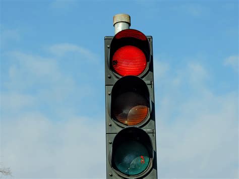 Free Picture Light Red Semaphore Intersection Traffic Warning